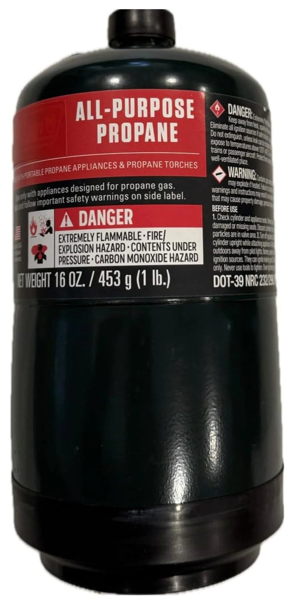 Propane Replacement Fuel Cylinders Camping- 16 Oz (12 Pack) Factory Pre-filled and Ready to Use