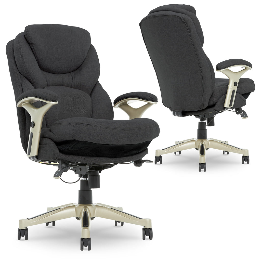 Serta Back in Motion Technology Fabric Executive Office Chair, Light Gray