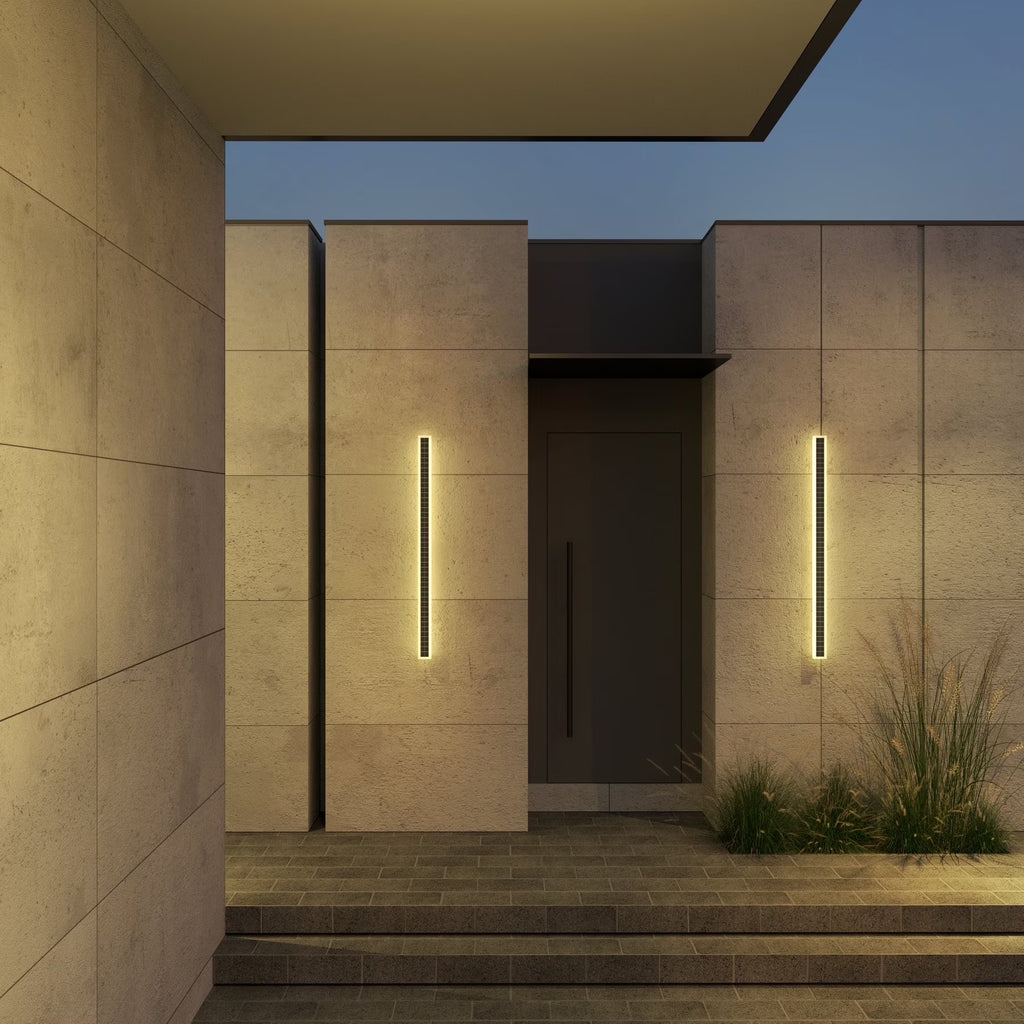 Ozarke Immense Built-in Solar Outdoor Light - Weather Resistant Solar Powered IP65/IP67 Rating -24 Inches