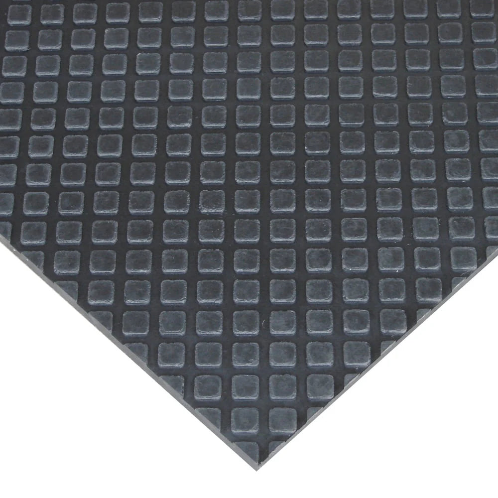 Rubber-Cal "Maxx-Tuff" Rubber Mat - Heavy Duty Rubber Floor Protection Mat - Black in color - 1/2 in x 4 ft x 6 ft