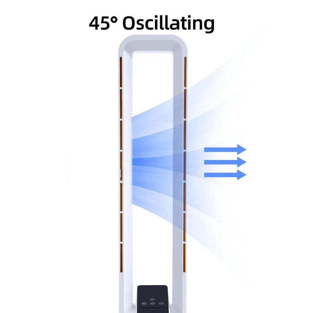 Dubbin 38 in 3-Speed Bladeless Oscillating Electric Household Fan