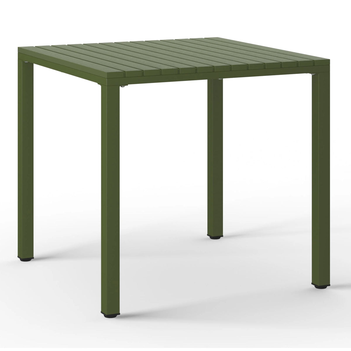 WestinTrends Playa 5-Piece Outdoor Metal Frame Dining Table Patio Set with Stackable Patio Dining Chairs, Olive Green
