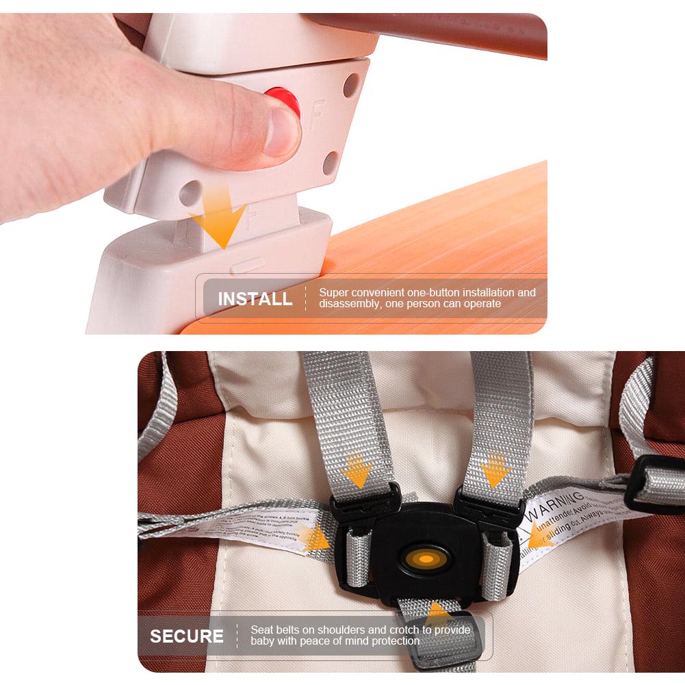 3in1 Baby High Chair. Convertible Play Table and Chair Set for Toddler. Adjustable Seat. Yellow