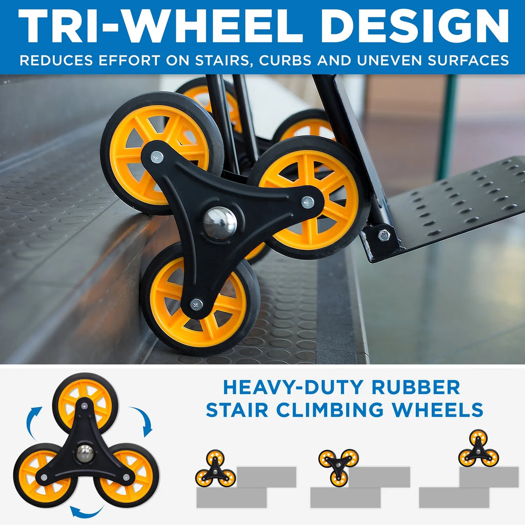 Mount-It! Stair Climber Hand Truck and Dolly , 264 lbs. Capacity Heavy-Duty Trolley Cart