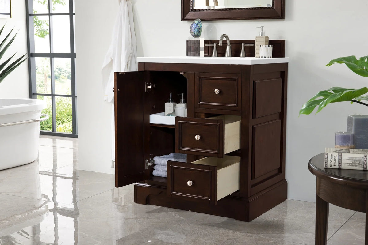 James Martin Vanities 825-V30-3Wz De Soto 30" Free Standing Single Basin Vanity Set - Wood