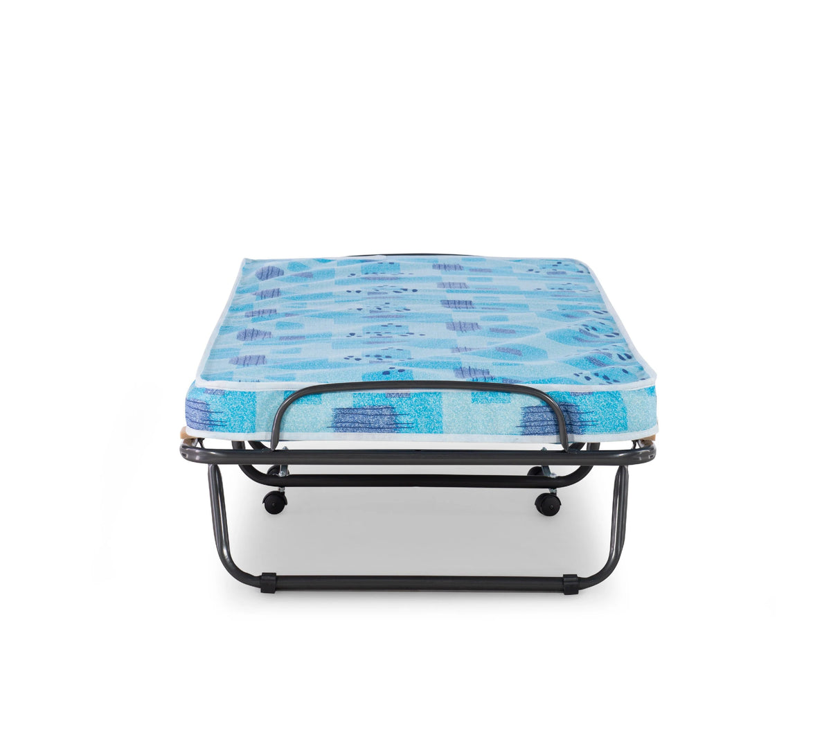 Linon Roma Folding Rollaway Guest Bed with 2.75" Foam Mattress with Memory Foam Layer, Single-Size