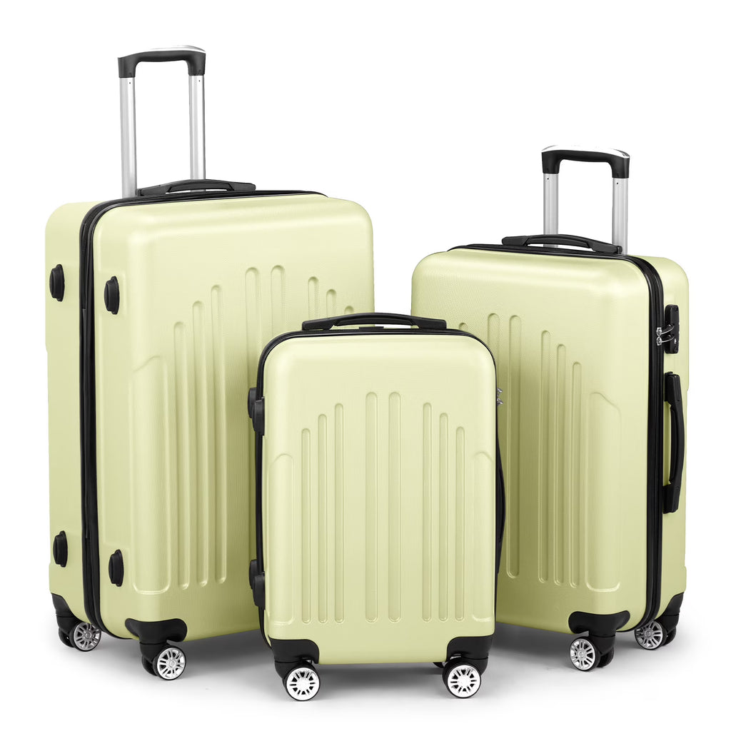 Zimtown 3 Piece Nested Spinner Suitcase Luggage Set With TSA Lock Royal Blue