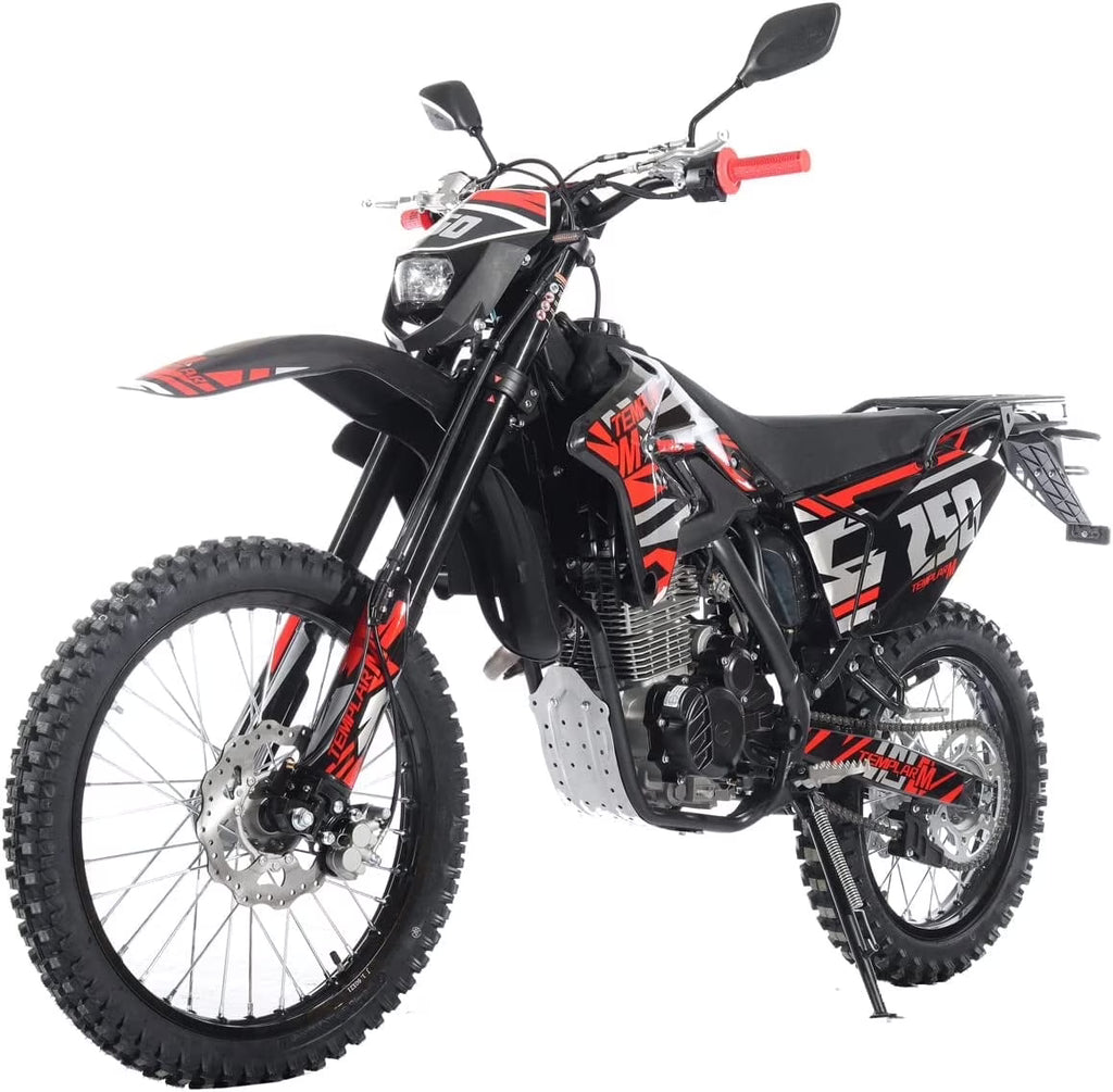 X-Pro Templar M 250cc Gas Dirt Bike with Zongshen Engine 5 Speed Pit Bikes Adult Pitbike, Big 21"/18" Wheels!