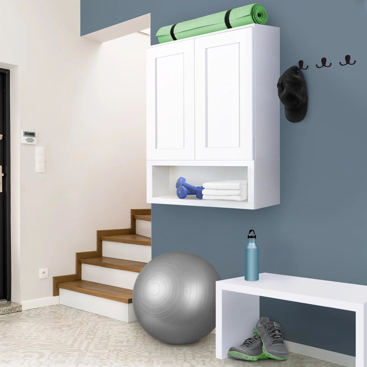 Design House 561621 Brookings Unassembled Shaker Wall Kitchen Cabinet 30x12x12, White