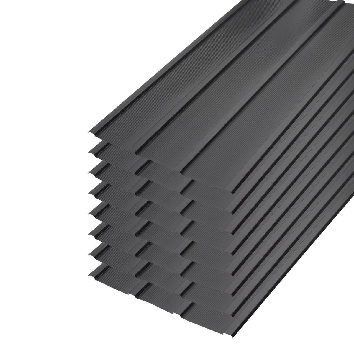 Set of 8 Arrow 45" x 27" Galvanized Corrugated Steel Roof Panels for DIY Shed, Garage, Carport, Charcoal