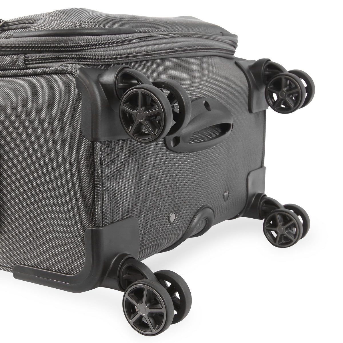 Brookstone Harbour 22" Softside Carry-on Spinner Luggage - Dark Charcoal