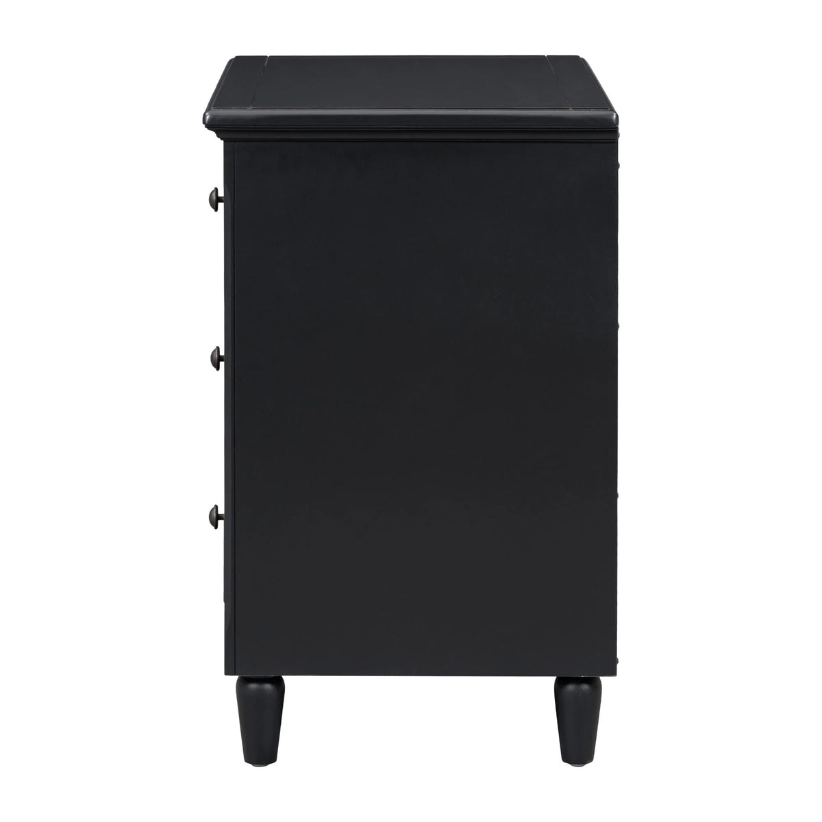 White Nightstand for Bedroom, Atumon Nightstand with 3 Drawers, Wood Bedside Table, Modern Nightstand Furniture for Bedroom, 28"L x 16.9"W x 28"H