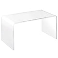 HOMCOM 32" Long Rectangle All Acrylic 15mm Thick Waterfall Coffee Table, Clear