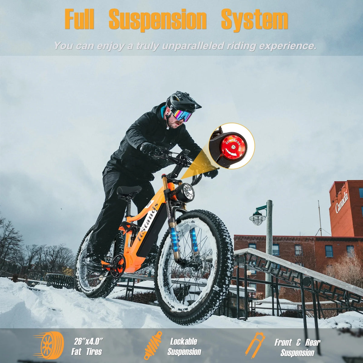 Dual Motors AWD 2000W Electric Bike for Adult 26'', UL2849 48V 30AH Removable Battery E-mountain bike 4.0 Fat Tire up to 35MPH&120Miles Long Range Off-road Ebike Beach Dual Hydraulic&Brakes E-Bicycle