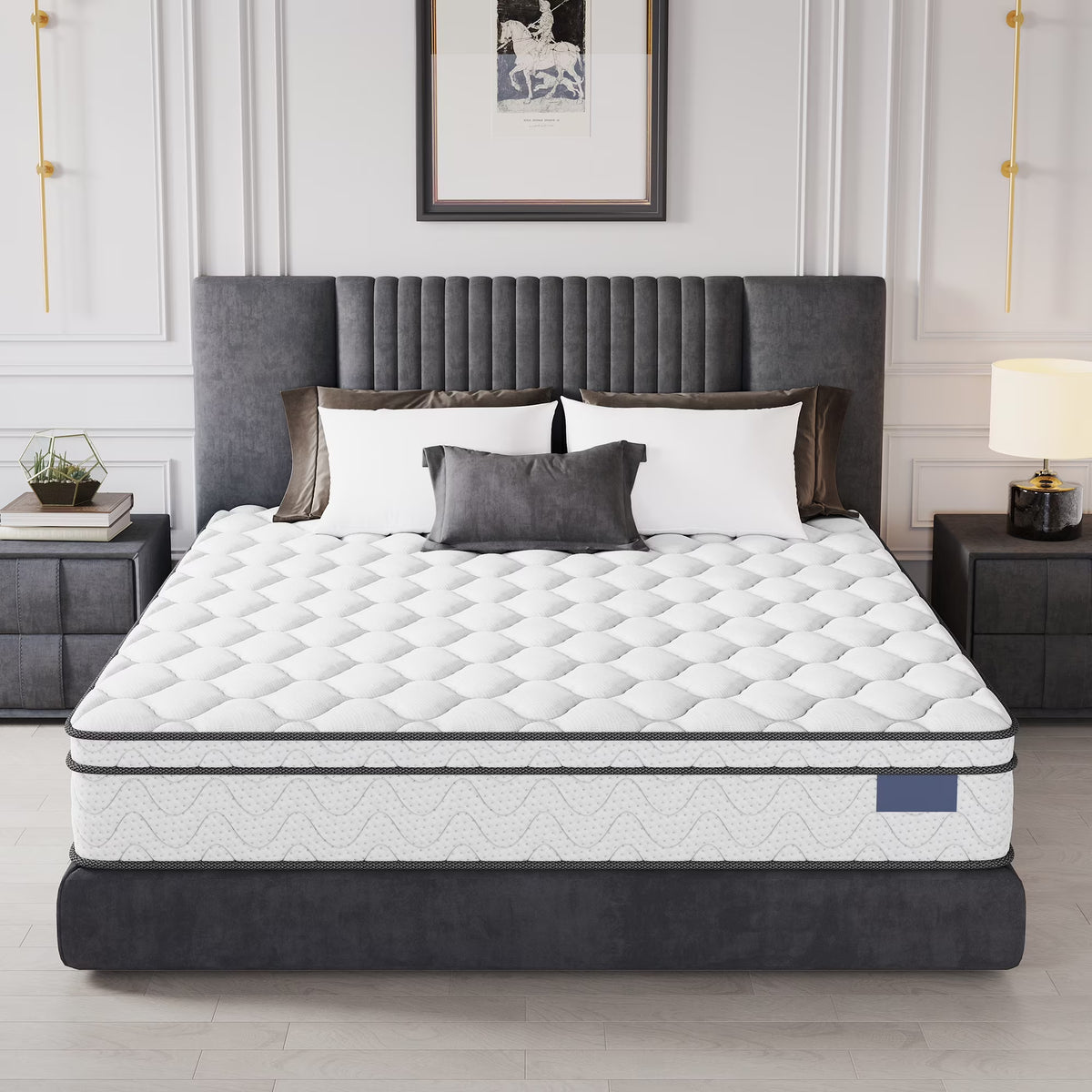 10 Inch Twin Mattress, CertiPUR-US Certified Memory Foam Hybrid Mattress in a Box, Medium Firm Bed Mattress for Kids, Teens & Adults, Neche Single Mattress with Pressure Relief & Support