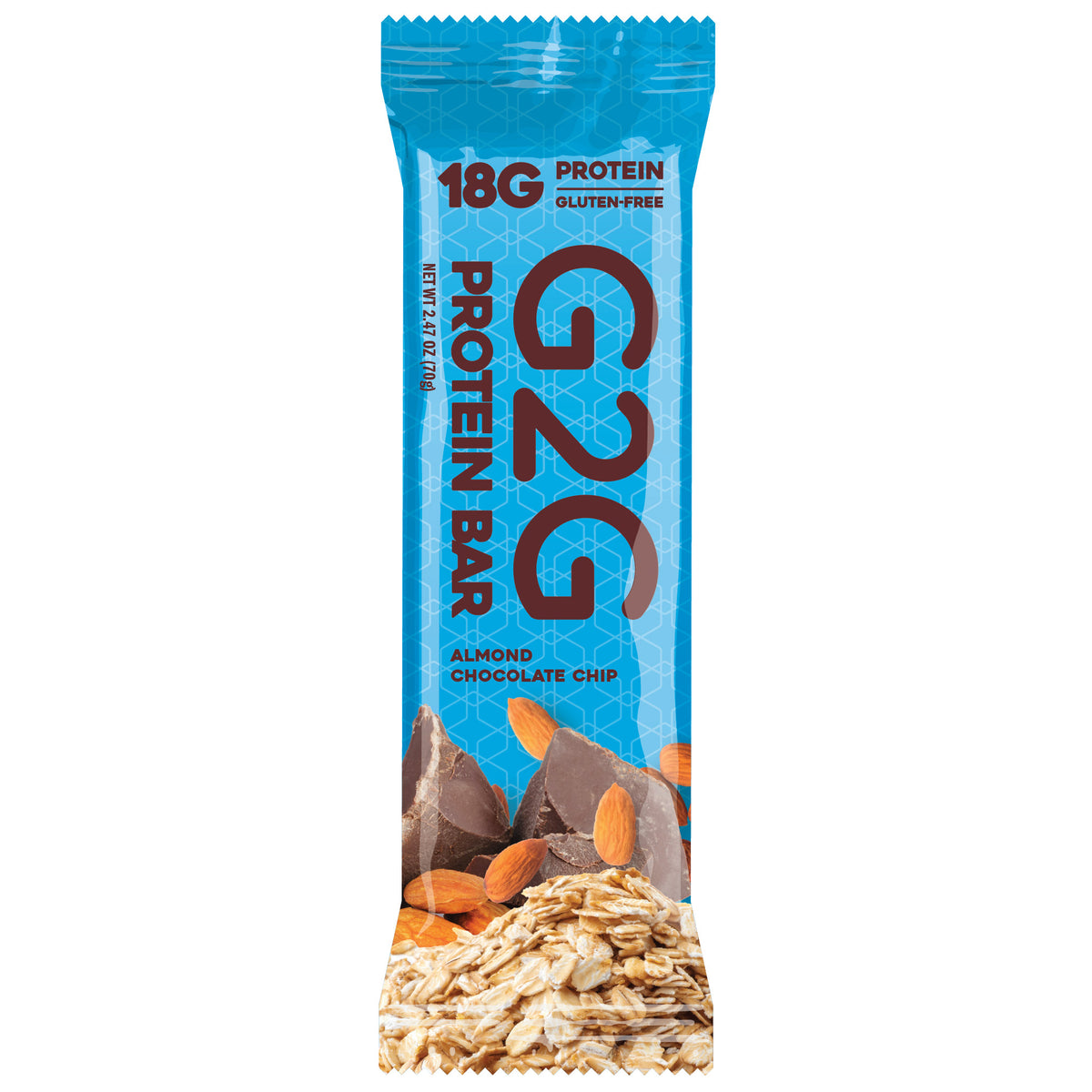 G2G 3-pack Almond Chocolate Chip Protein Bars, 24-count