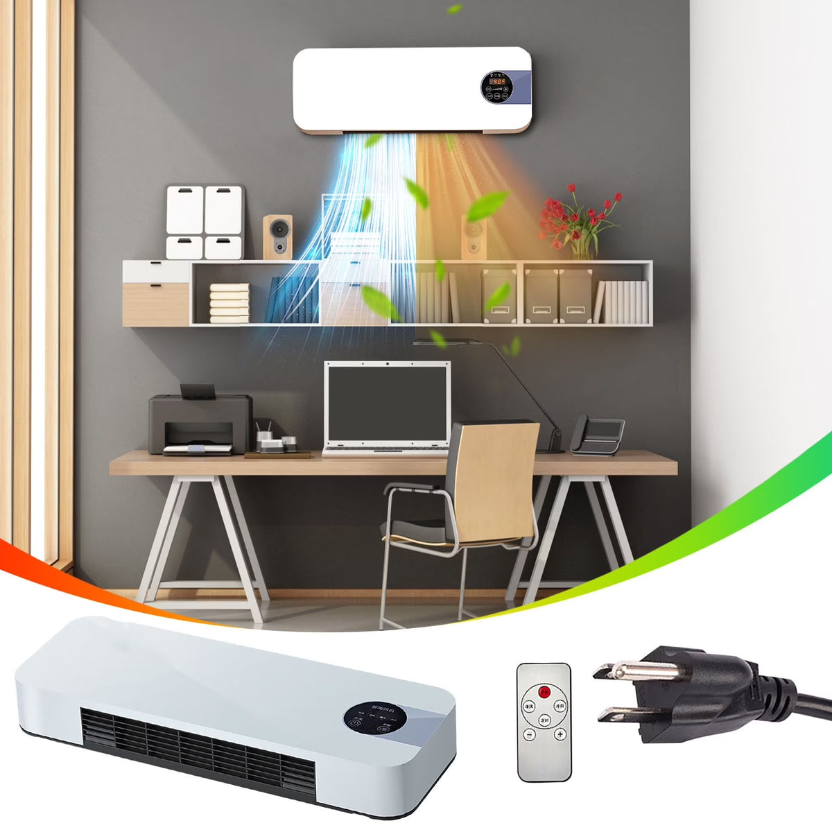 FYHALE Ductless AC Unit, Smart Inverter Air Conditioner with Remote Control, Heating & Cooling, Portable Air Conditioners No Windows Needed