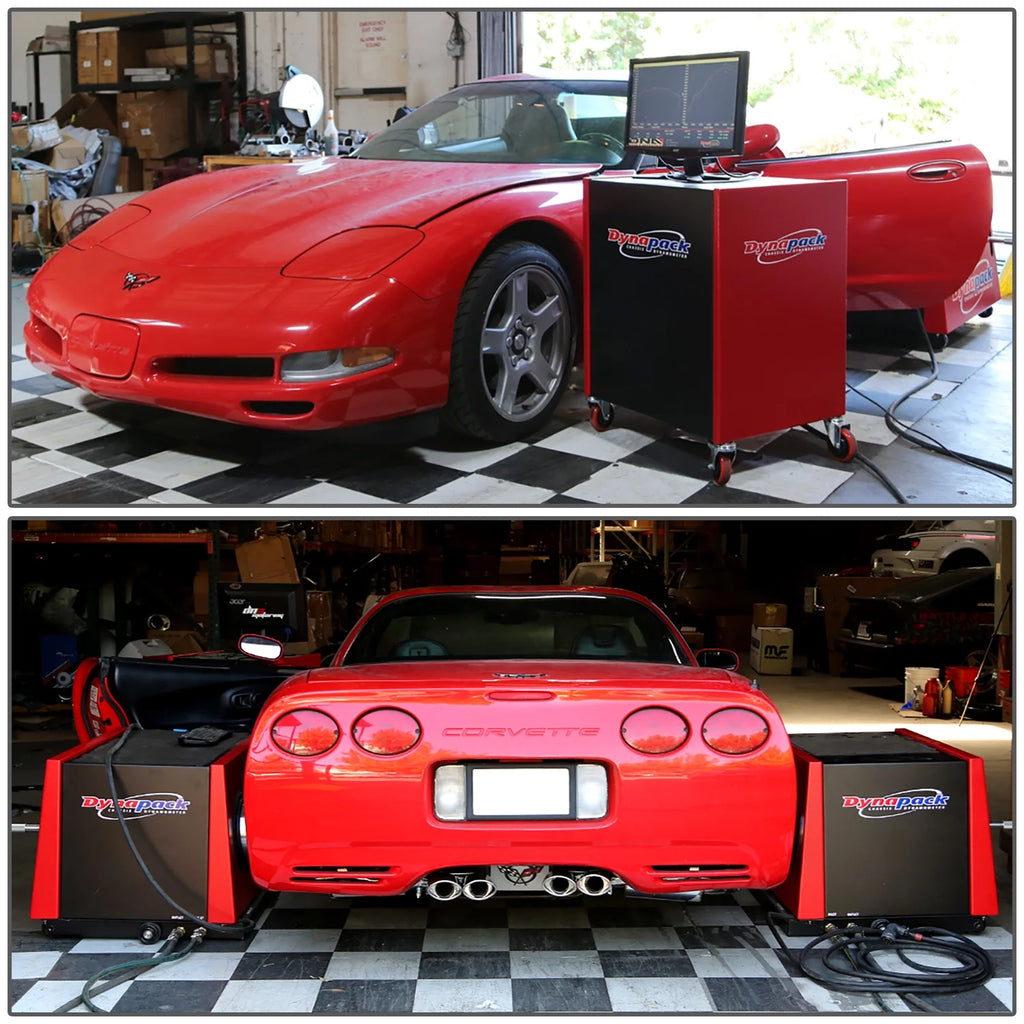 DNA Motoring For 97-04 Chevy Corvette C5 Z06 LS Quad 4.25" Oval Muffler Tip Catback Exhaust System