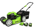 Greenworks 40V 21" Cordless Brushless Push Lawn Mower with (1) 4.0 Ah and (1) 2.0 Ah USB Batteries and Charger Included 2527302AZ