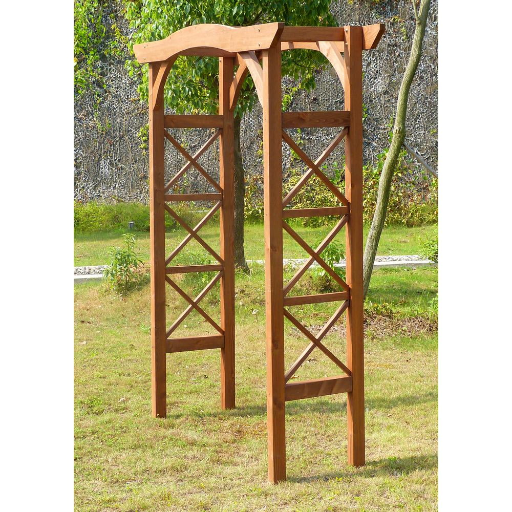 Northbeam Venice 79.5" Wood Arbor - Brown