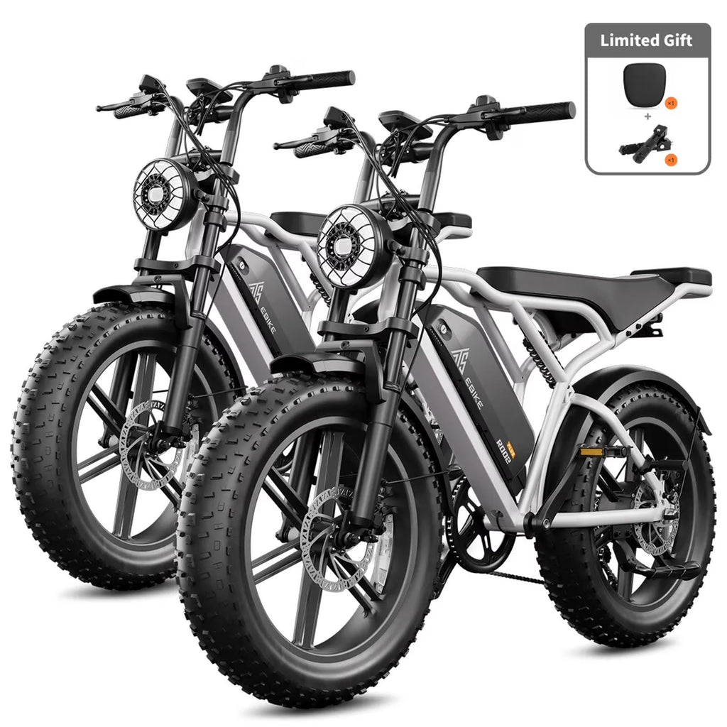 Electric Bike for Adults, 750W Peak 1500W Motor, 20"x4" Fat Tire E Bicycle, Hydraulic Disc Brakes, E Mountain Bike, 48V/15AH UL2849, App Control