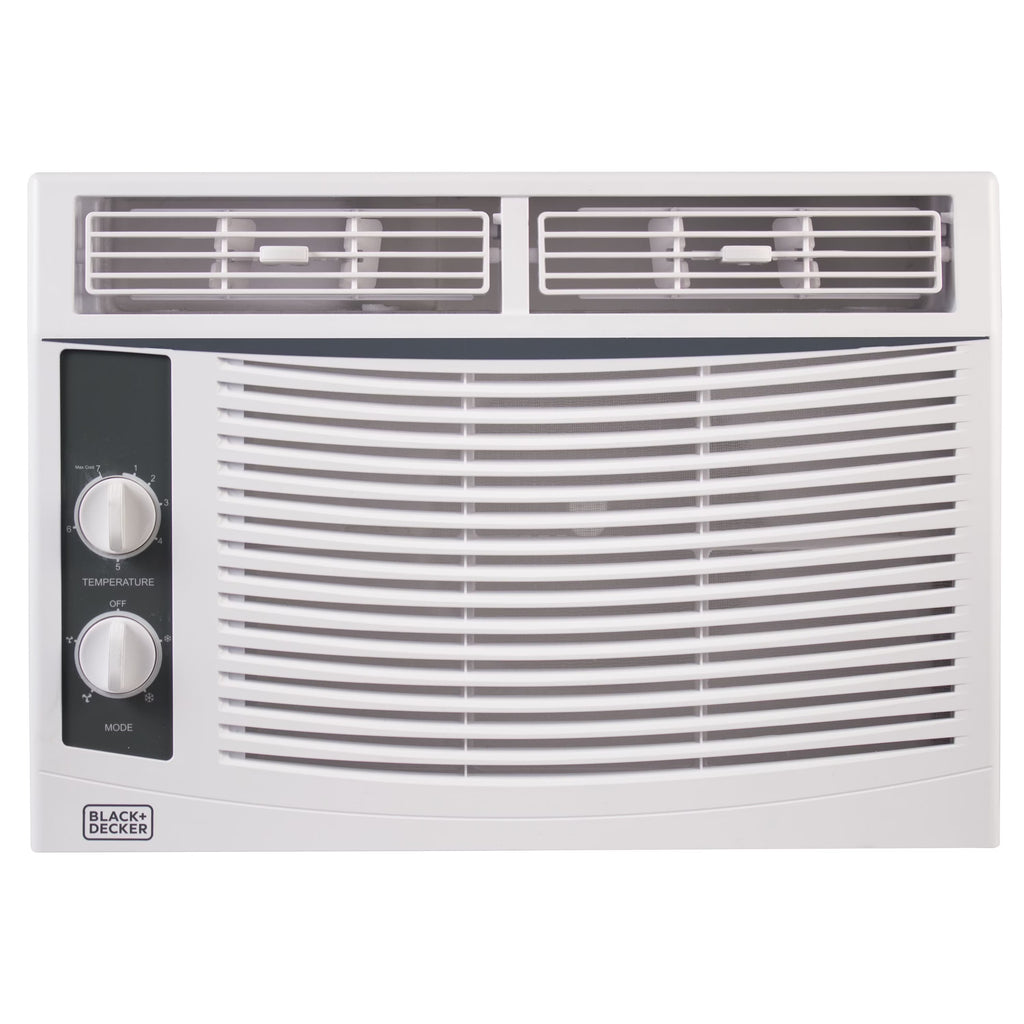 BLACK+DECKER BWAC05MWTB 5,000 BTU Window Air Conditioner Unit, AC Cools Up to 150 Square Feet, Energy Efficient, White