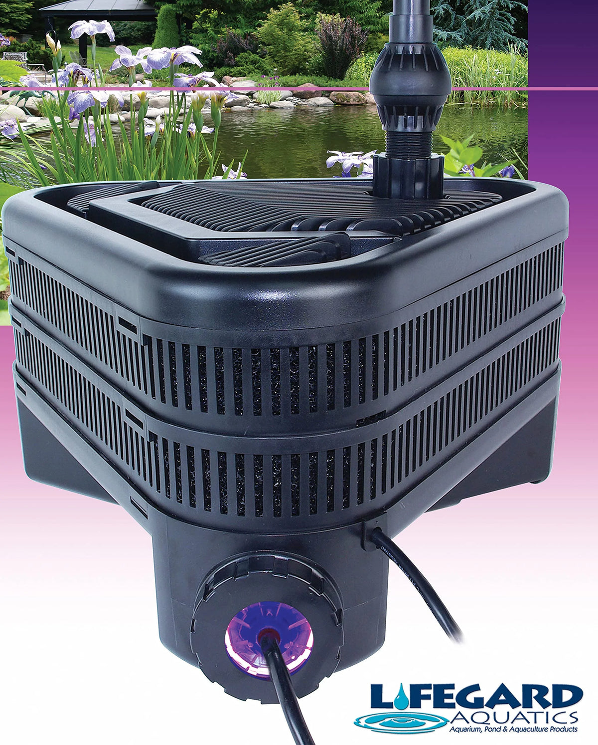 Pond Filter ALL-IN-ONE TRIPLE with UV Sterilizer for up to 2000 Gallons Pond - Includes Quiet One 4000 Pump