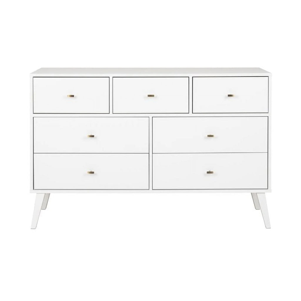 Home Square 2-Piece Set with Modern Tall 6-Drawer Chest & 7 Drawer Dresser