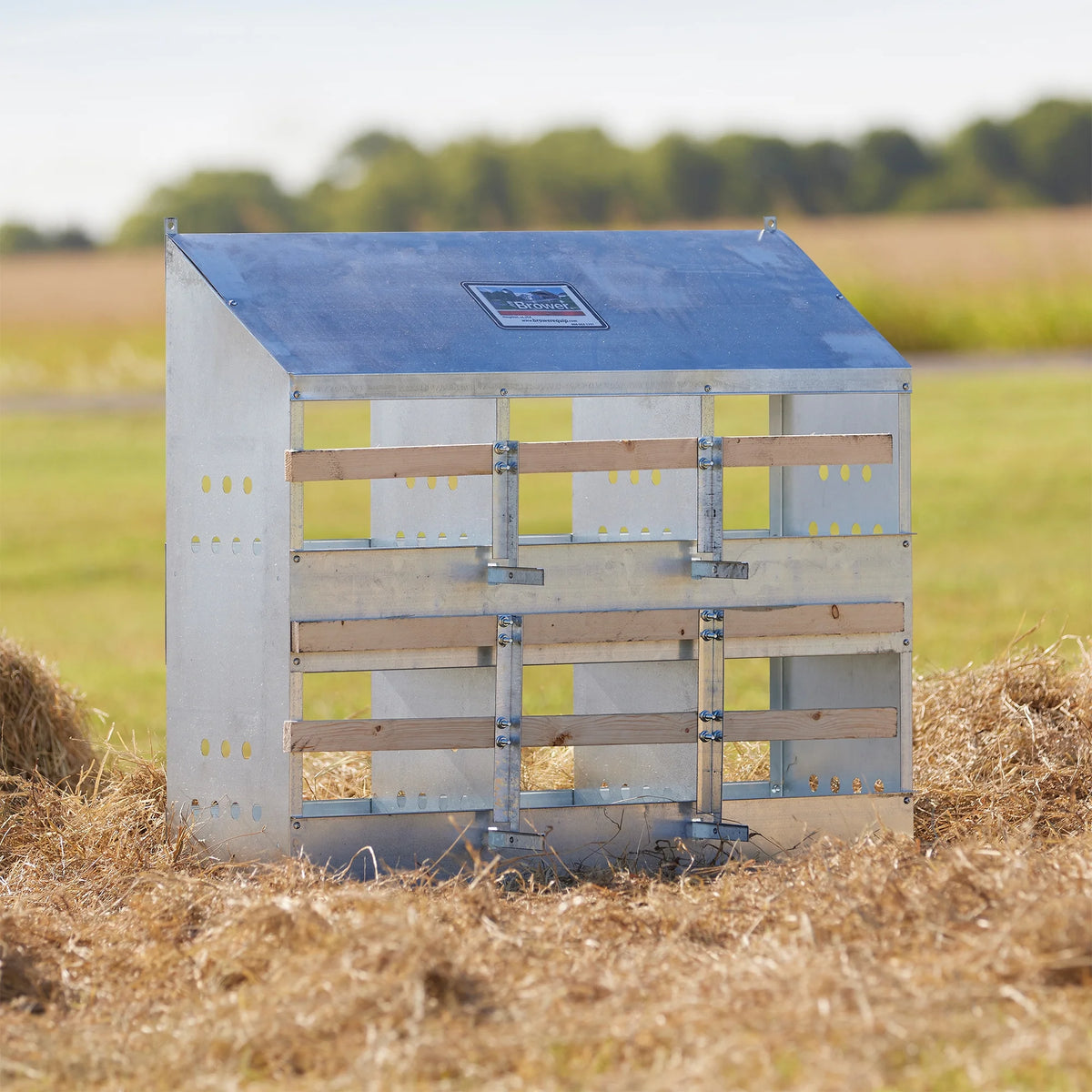 Brower Galvanized Steel 6 Hole 30 Bird Poultry Nest Chicken Brooding Box