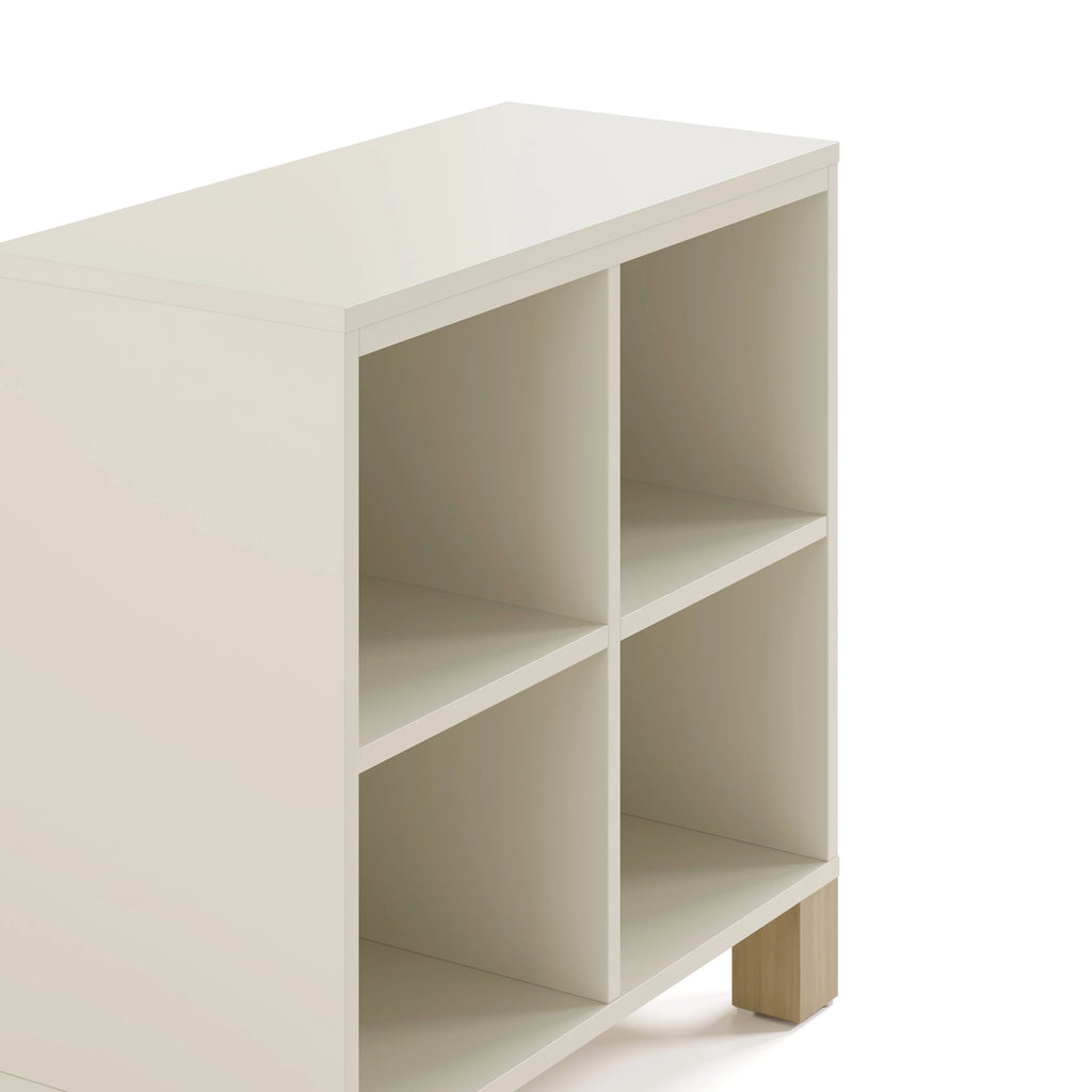 Storkcraft California Cube Organizer Children's Bookcase, Blush with Driftwood