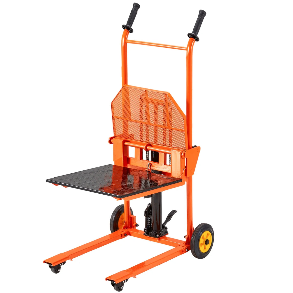 AECOJOY Hydraulic Material Lift Pallet Truck 500 Lbs,Lift Table Cart,32" Max Lift Height Pallet Truck Jack with Lockable Swivel Casters �C Ideal for Warehouse, Workshop and Garage Use