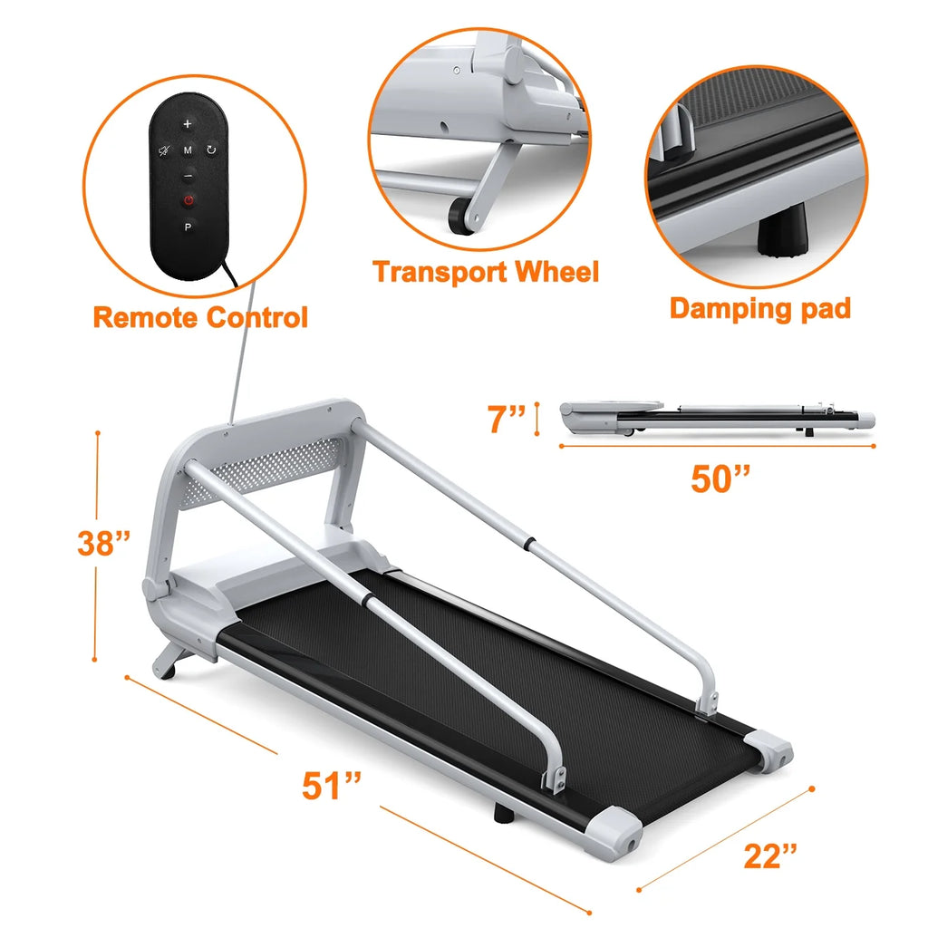 Ambifirner Dog Treadmill for Medium Small Dogs - 265lbs Weight Capacity Pet Running Machine - 2 in 1 Treadmill for Pet Fitness with Move Wheels and Remote Control