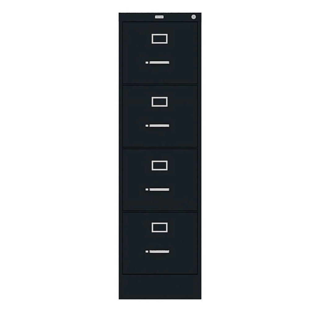 Scranton 4 Drawer 22" Deep Letter File Cabinet in Black, Fully Assembled