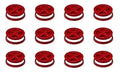 Set of 12 Red Gamma Seal Lids - Leak-Proof, Twist-Lock Tops for 3.5 to 7 Gallon Buckets