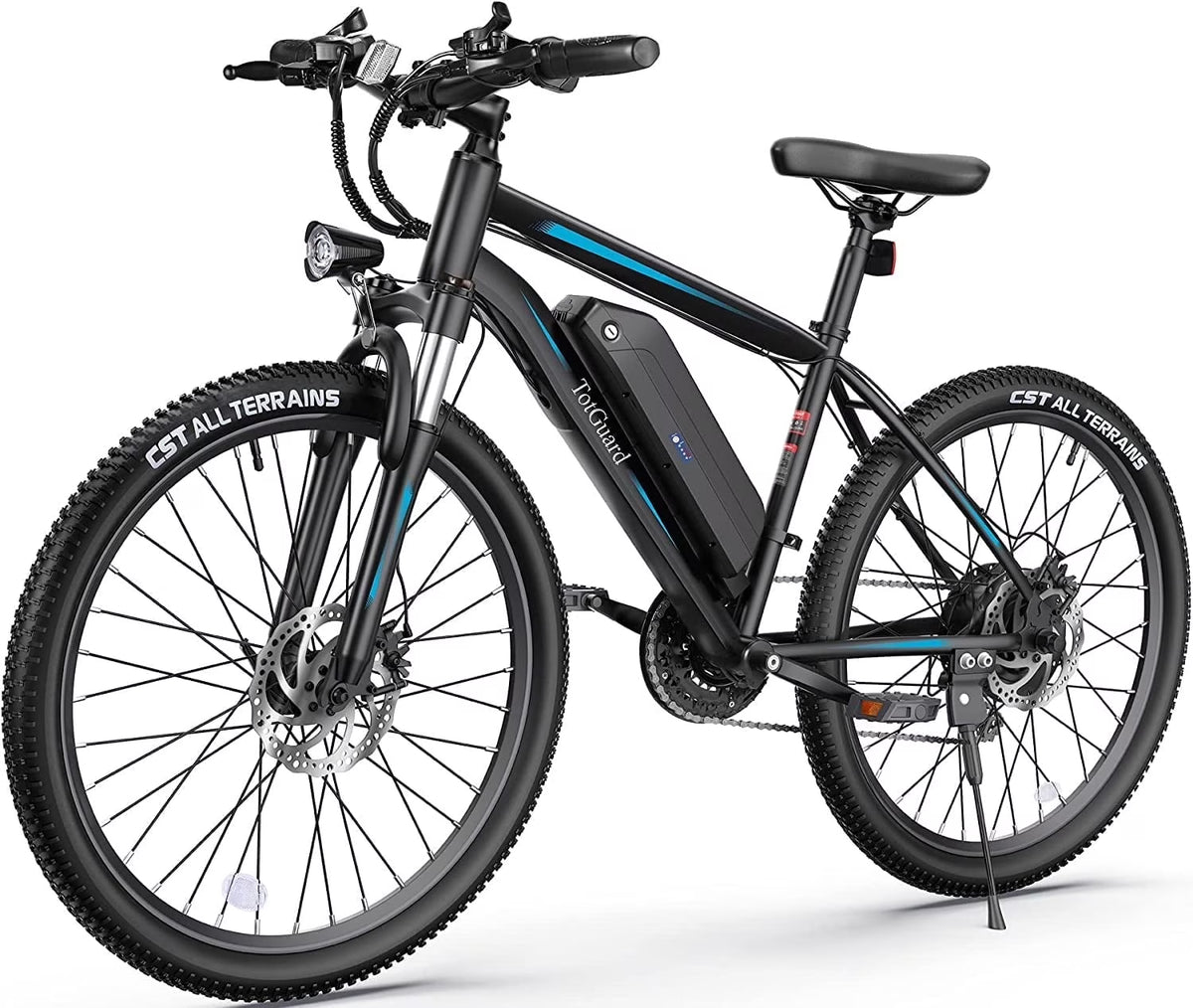 TotGuard Electric Bike for Adults 27.5" E-Bike with 500W Motor, Electric Mountain Bike with 48V 10Ah Battery, Lockable Suspension Fork, Shimano 21 Speed Gears UL2849