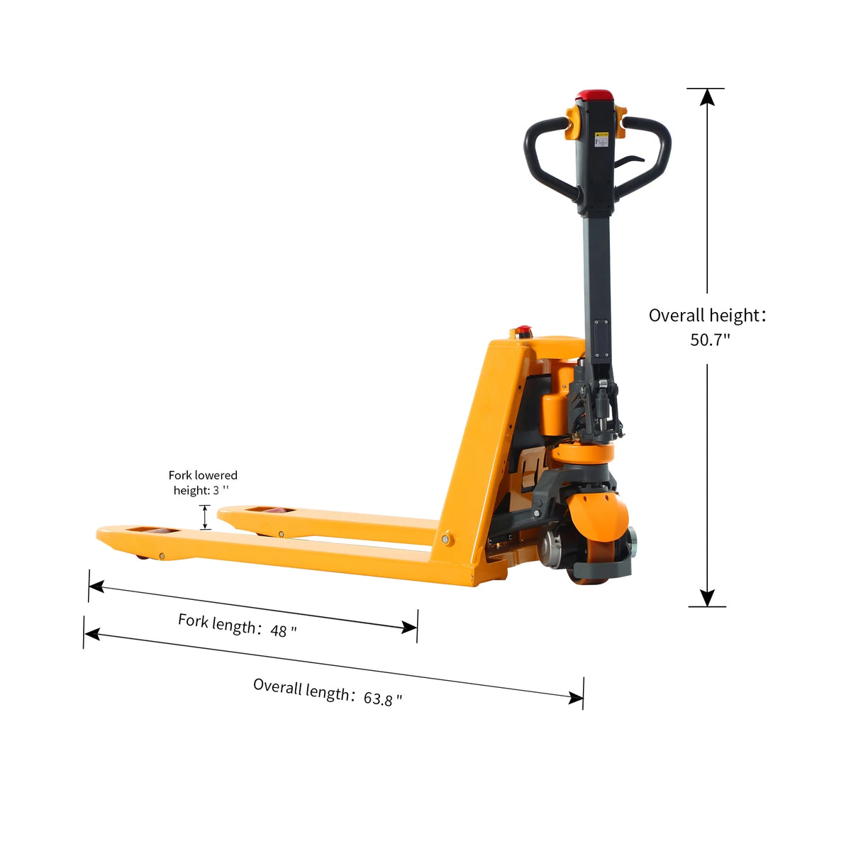 APOLLOLIFT Electric Pallet Truck W/ 24V/20AH Lithium Battery 3300lb 48x27" Fork Walkie Pallet Jack
