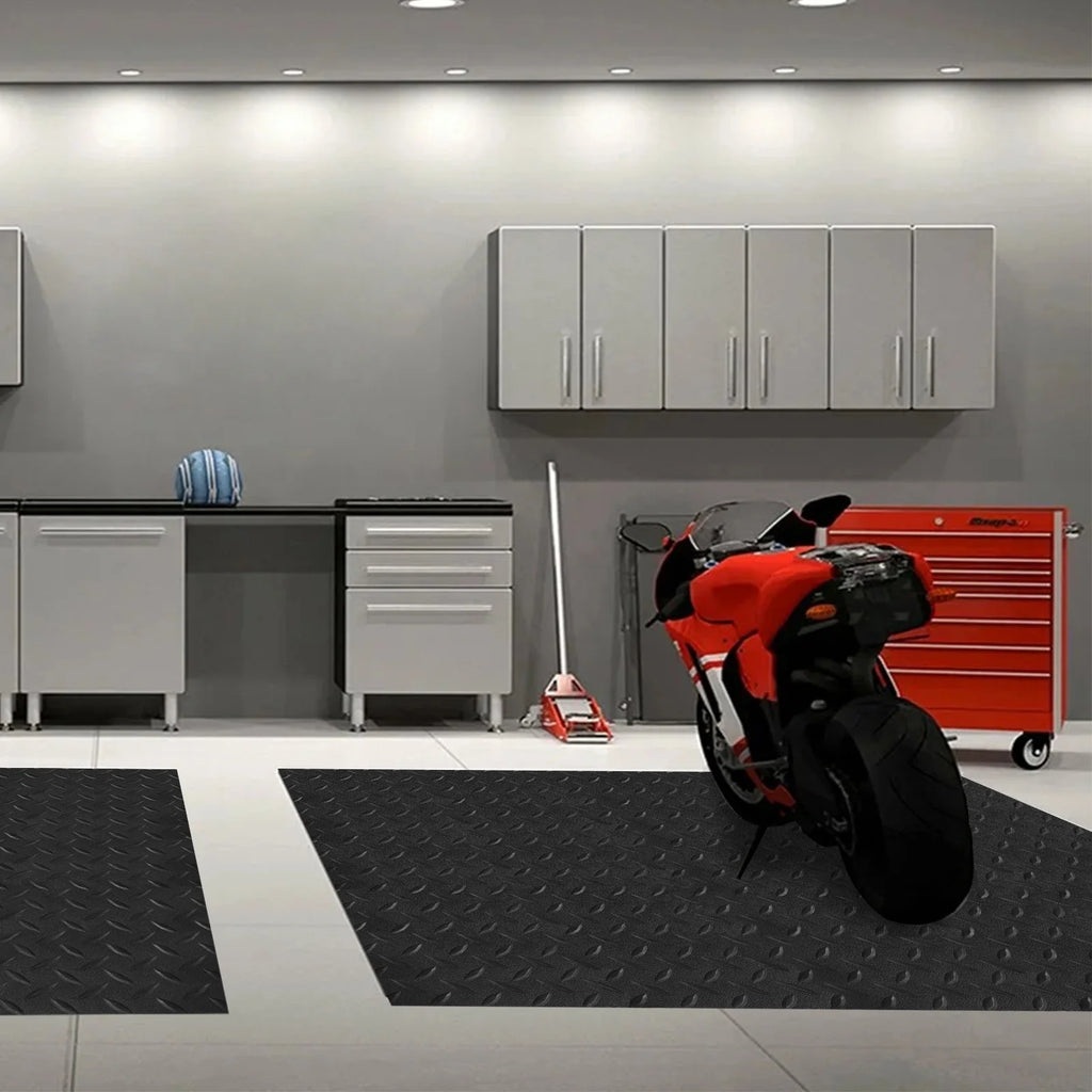 Heavy Duty Garage Flooring Mat Roll 2.5MM Thick Anti-Slip Trailer Floor Covering Raised Mat