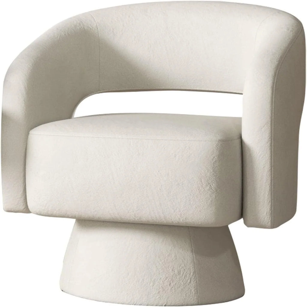 Bonzy Home 360° Swivel Barrel Chair, Velvet Accent Armchair for Living Room, Bedroom & Office, Gray