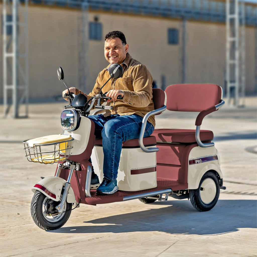 Massimo MGC E-Trike 3-Wheel Electric Cart �C 17 MPH, 2-Seater Adult Scooter �C Blue