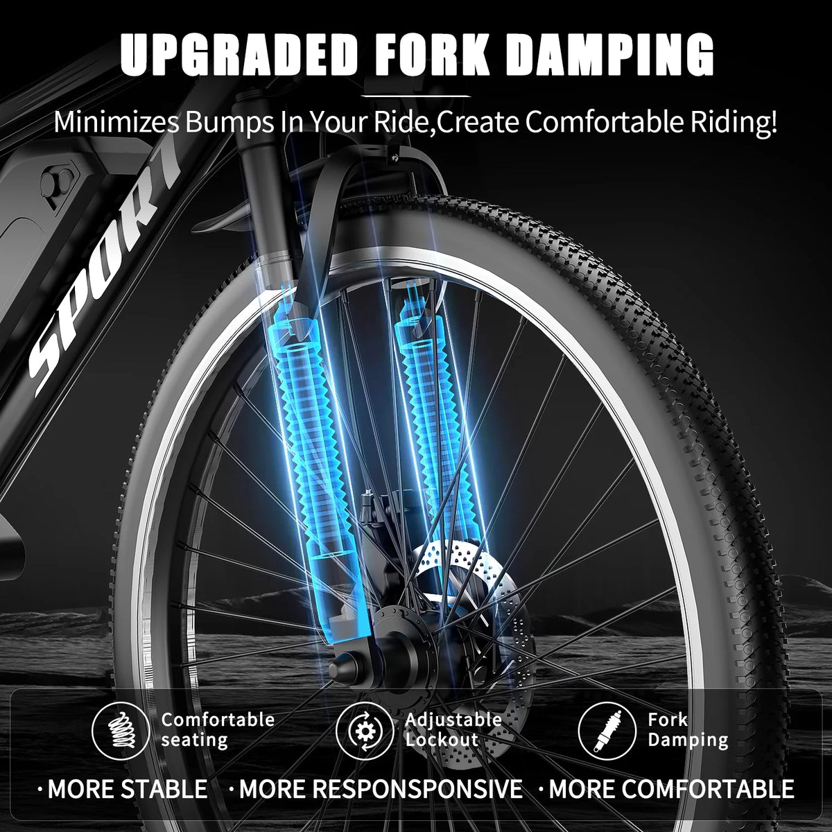 G26Electric Bike for Adults, 26" Electric Mountain Bike with 500W Peak Brushless Motor, Max 45Miles 25MPH Electric Bicycles,Removable Battery.