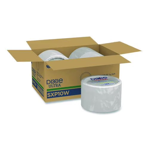 Heavy-Weight Paper Plates, 10" dia, White, 125/Pack, 4 Packs/Carton | Bundle of 2