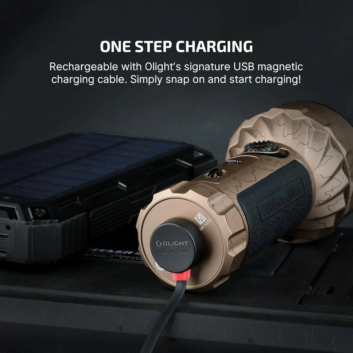 OLIGHT Marauder Mini 7,000 Lumens Bright Flashlight with 600 Meters Beam Distance, Powerful RGB Lights, Magnetic Rechargeable for Outdoors Work, Hunting, and Searching(Black)