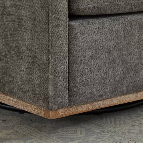 Swivel Accent Chair, Modern Chenille Upholstered Lounge Chair Armchair with 360 Degree Swiveling Base, Leisure Club Chair Comfy Accent Single Sofa Chair for Nursery Bedroom Living Room, Taupe