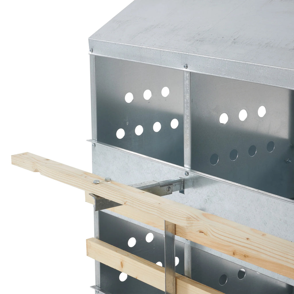Brower Galvanized Steel 6 Hole 30 Bird Poultry Nest Chicken Brooding Box