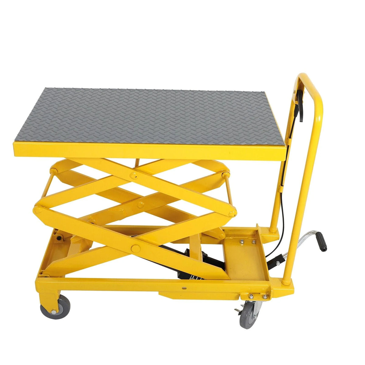 Hydraulic Lift Table Cart 500 lbs Manual Double Scissor Lift Table 50"