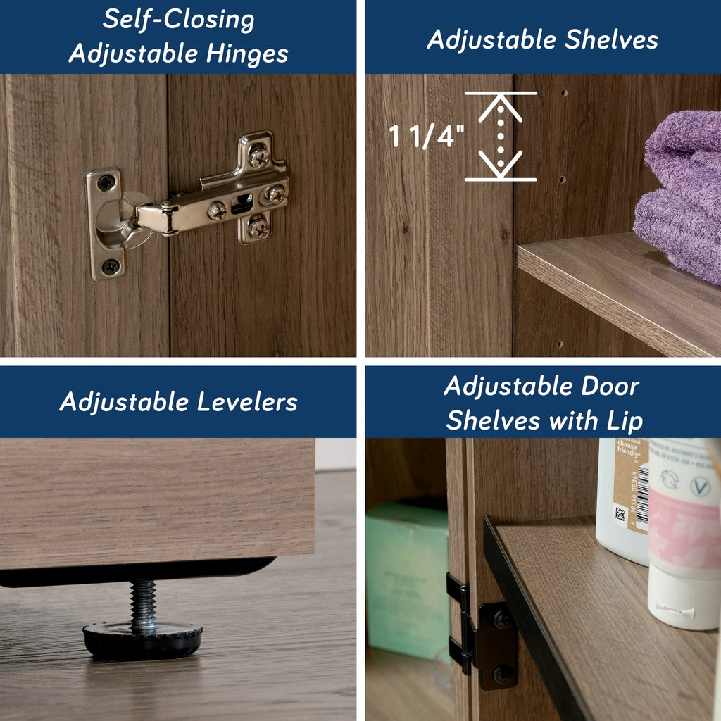 Sauder Homeplus Storage Cabinet, Sienna Oak Finish