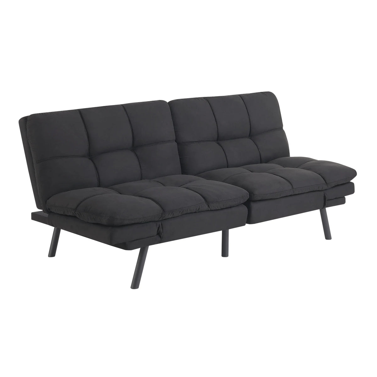 Mainstays Memory Foam Futon with 72",Black