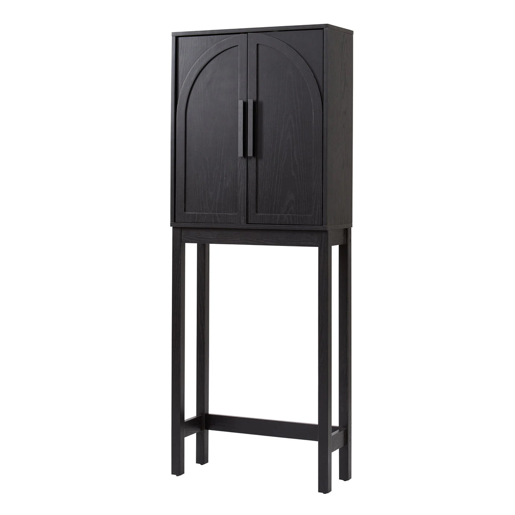 Better Homes & Gardens Juliet over-the-Toilet Space Saver Cabinet, 2 Adjustable Shelves, Black