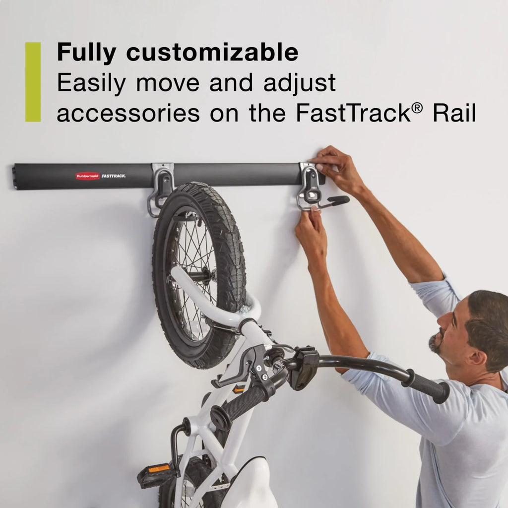 Rubbermaid Garage FastTrack 15-Piece Medium Kit, Black/Grey