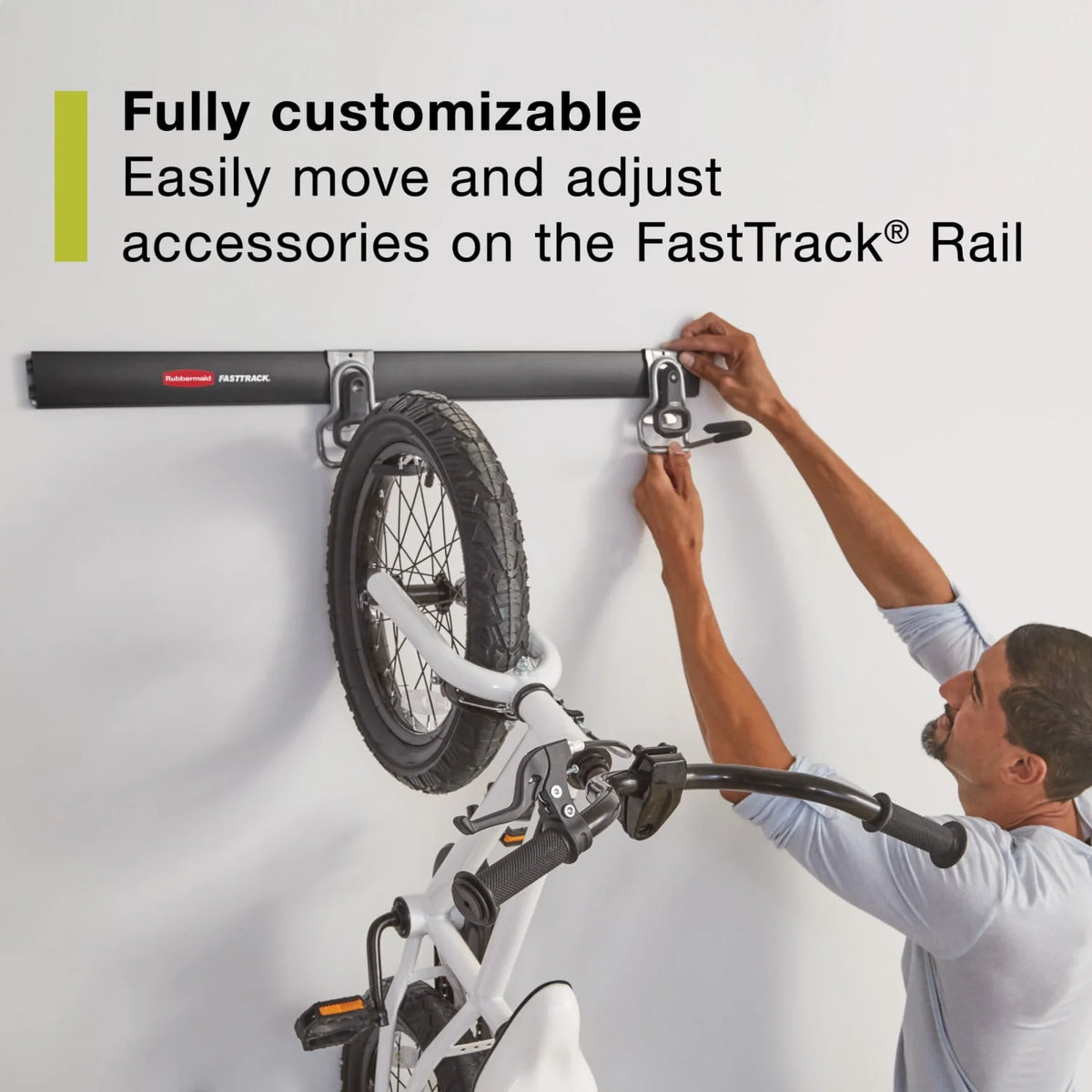 Rubbermaid Garage FastTrack 15-Piece Medium Kit, Black/Grey
